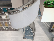 Sale and assistance spiral staircase Fontanot Time Skin series in Abruzzo - Retailer Fontanot in Abruzzo - Spiral staircase Fontanot Time Skin series in Abruzzo - Spiral staircase Fontanot Time Skin series in Molise