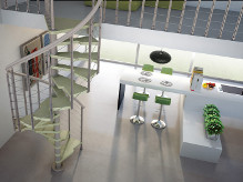 Sale and assistance spiral staircase Fontanot Time TI series in Abruzzo - Retailer Fontanot in Abruzzo - Spiral staircase Fontanot Time TI series in Abruzzo - Spiral staircase Fontanot Time TI series in Molise
